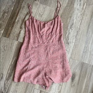 Abercrombie & Fitch Pink Polka Dot Jumpsuit